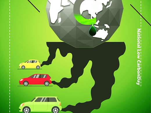 全国低碳日招贴画