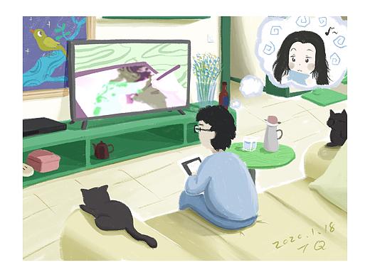 日常的小插畫（個人主頁-ZNDIzMzEzNjQ=） - 創(chuàng)作習作 - 站酷設計師ki兜的鏟屎官原創(chuàng)素材 - 站酷ZCOOL