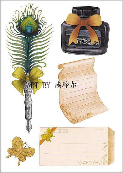 书信寄情（个人主页-ZMjU1NTk1ODA=） - 商业插画 - 站酷设计师子玲插画原创素材 - 站酷ZCOOL