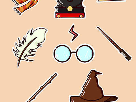 哈利波特主题贴纸