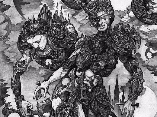 铅笔手绘十二星座插画。部分作品