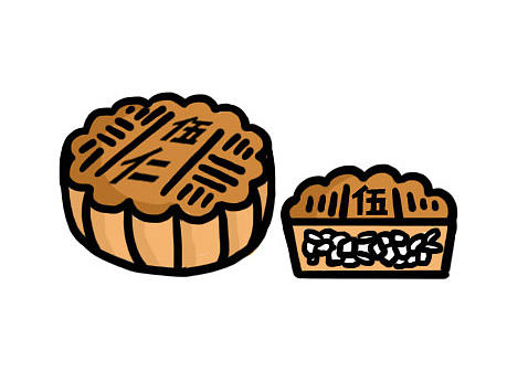 ［原创漫画］伍仁月饼携手花生仁瓜子仁核桃仁祝大家中秋快乐