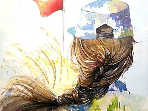 军训（个人主页-ZMjQxNjAwNzY=） - 创作习作 - 站酷设计师sunny小柒原创素材 - 站酷ZCOOL