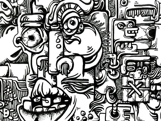 插画—面具
