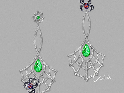 珠宝手绘（个人主页-ZNTk0MzU0NTY=） - 其他工业/产品 - 站酷设计师lisa小超人原创素材 - 站酷ZCOOL