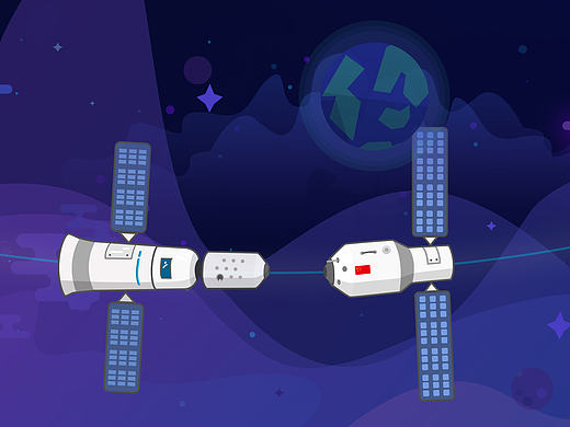 神州11号拥吻天宫2号