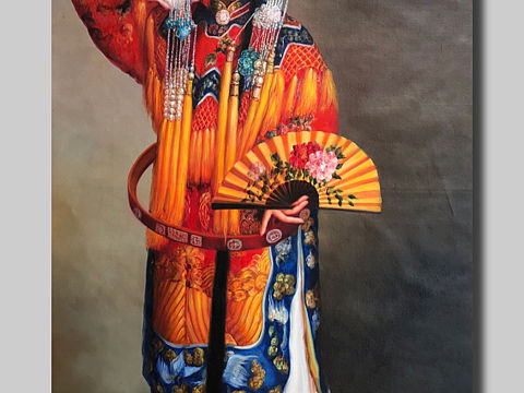 邱海凡人物油画作品