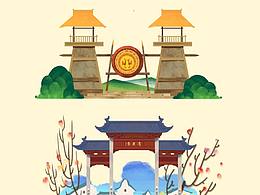 常州市网络主播手绘地图