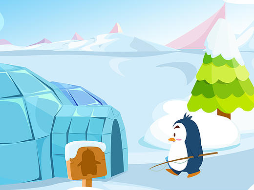 小企鹅去钓鱼（个人主页-ZMjA3NzIzMDg=） - 儿童插画 - 站酷设计师不思蜀原创素材 - 站酷ZCOOL