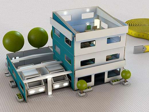 建筑演变演示三维动画