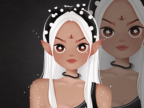 iPad黑暗精靈（個(gè)人主頁-ZNDc5NDczMzI=） - 創(chuàng)作習(xí)作 - 站酷設(shè)計(jì)師畫畫的醬小果原創(chuàng)素材 - 站酷ZCOOL