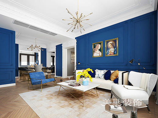 郑州东润泰和120平简欧风格清馨舒适的生活住宅