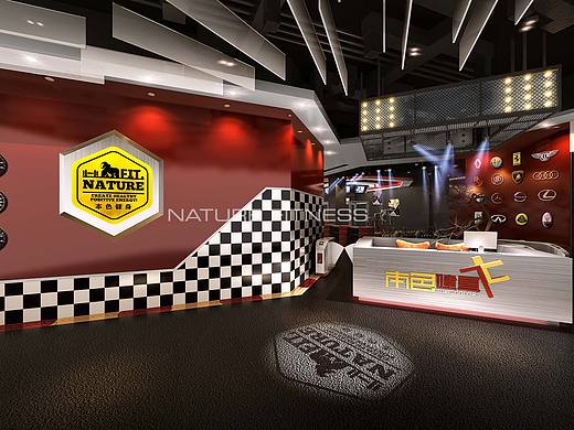 赛车风格主题健身房设计