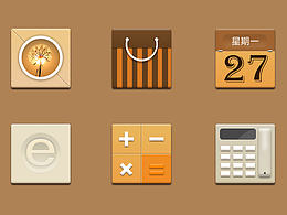 轻复古手机图标ICON设计