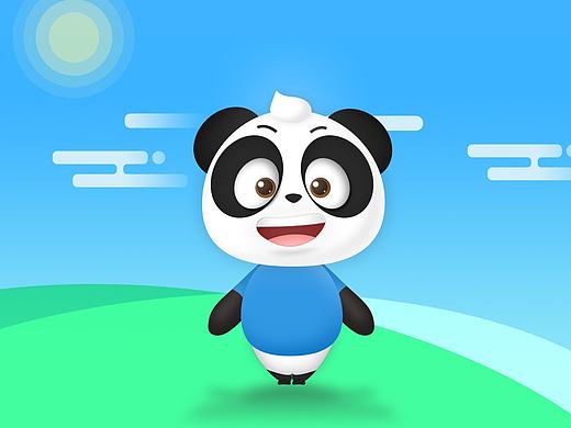 初级菜鸟-临摹鼠标卡通伪3D小熊猫