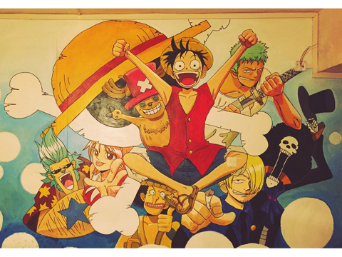 海贼王系列室内墙绘