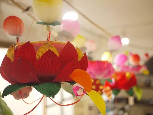 【秦淮花灯】传统和手工荷花灯