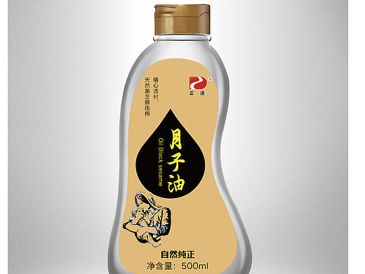正道小磨香油 月子油 芝麻酱容器设计 包装设计