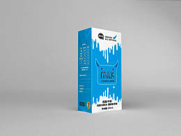 平面廣告牛奶包裝簡約樣機