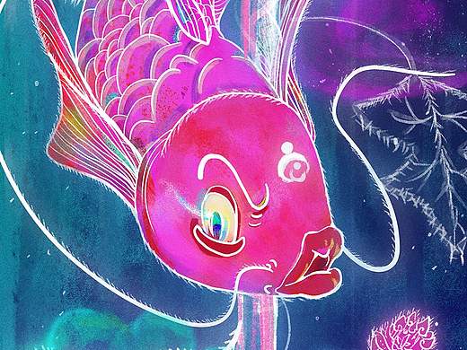 霜降插画海报