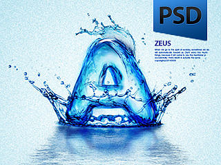 Water Font - 水滴字体视觉效果