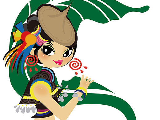 云南少数民族--花腰傣少女