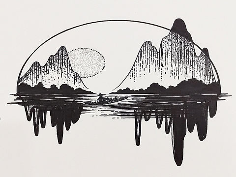 黑白画——画中有诗