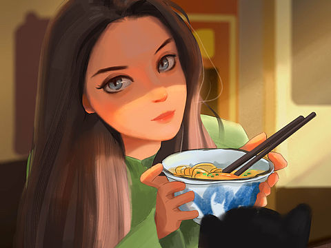 吃面（个人主页-ZNTA5NjM1Njg=） - 创作习作 - 站酷设计师墨粒黍原创素材 - 站酷ZCOOL