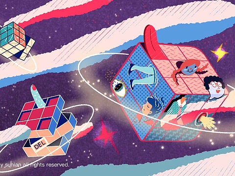 情绪魔方editorial illustration