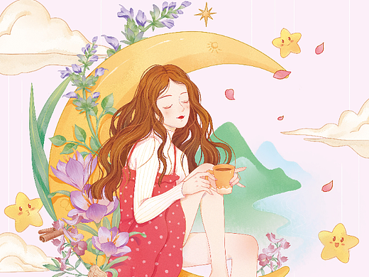 【包装插画】月月舒 痛经宝颗粒