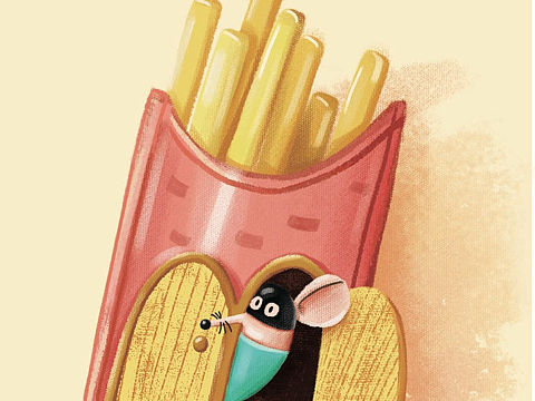 2020鼠年日历（1-3月薯条）