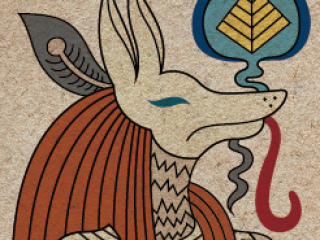 埃及壁画狗头人身图片