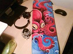 章鱼滑板涂鸦过程