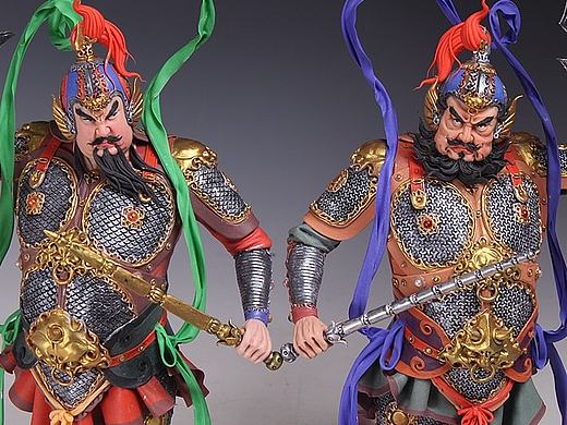 贺加贵面塑（门神）