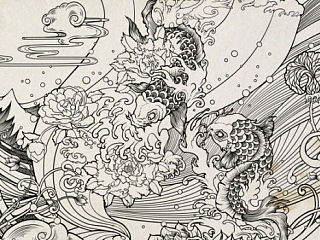浮世绘风的线描~