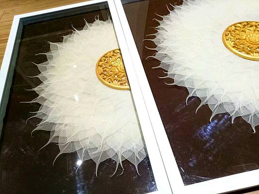 菩提叶 装饰画 永生花 干花 肌理