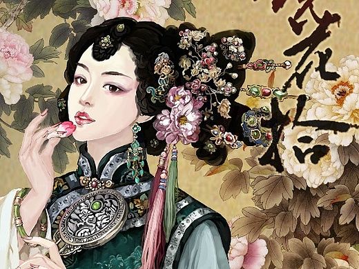 画的一张古风插画