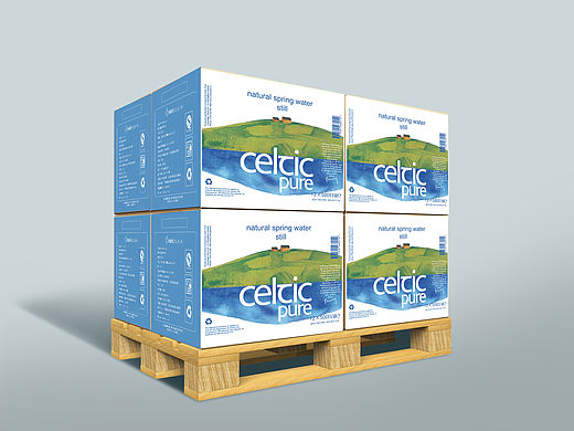凯尔特·纯天然矿泉水纸箱设计