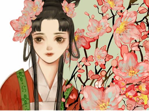 抱花小美人