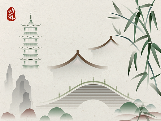 Illustration｜苏州杭州矢量插画