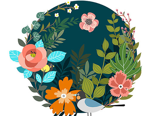练习—花丛—图案设计