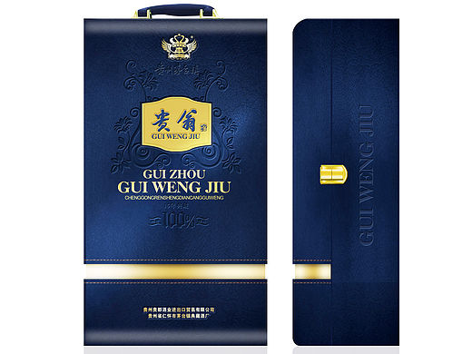 茅台镇贵翁_高档红酒皮盒设计_艺鼎鹏
