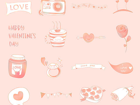 黄油相机贴纸−甜蜜细节（个人主页-ZMzMwNDM1ODA=） - 商业插画 - 站酷设计师及了_原创素材 - 站酷ZCOOL