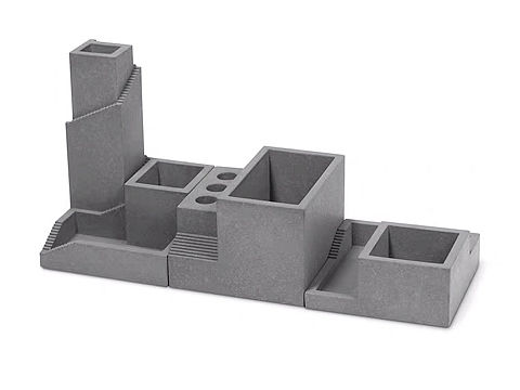 微型水泥建筑组合