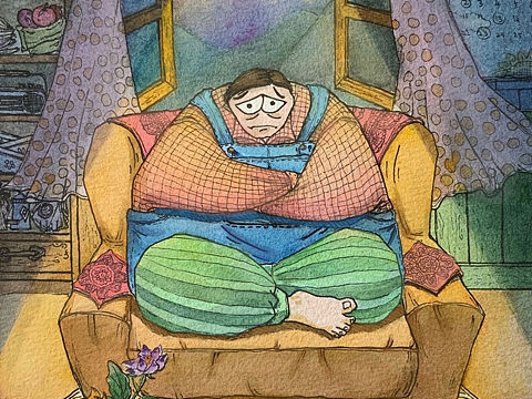 【繪本】-《膽小先生》-水彩（個人主頁-ZNTczMjA0NjQ=） - 繪本 - 站酷設(shè)計(jì)師Mli花兒原創(chuàng)素材 - 站酷ZCOOL