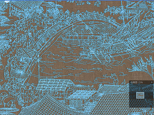 牙签刺绣的清明上河图