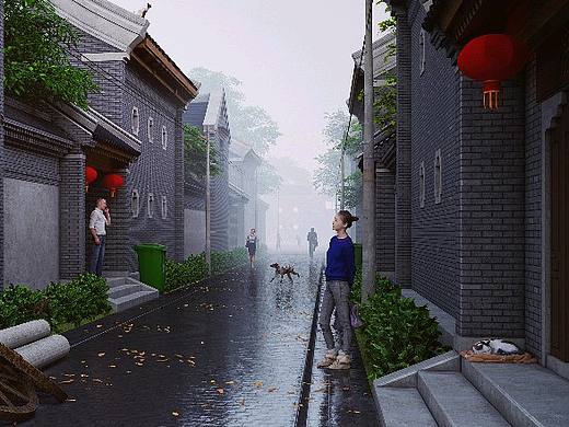 LUMION 雨后胡同 