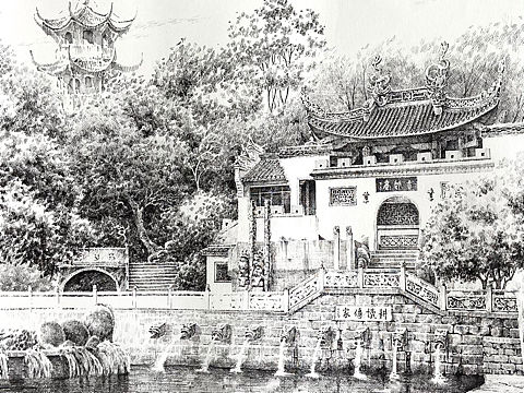 钢笔画（局部）