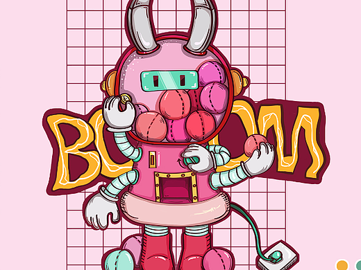 潮流图案（扭蛋机）（个人主页-ZNTkyMjI4NDA=） - 新锐潮流插画 - 站酷设计师是陈年年啊原创素材 - 站酷ZCOOL