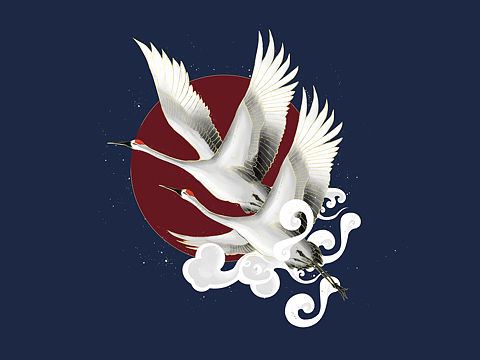 仙鹤祈福